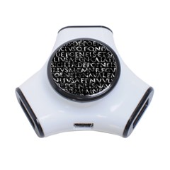 Antique Roman Typographic Pattern 3-port Usb Hub by dflcprints