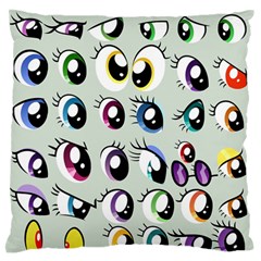 Eyes  Pattern Standard Flano Cushion Case (one Side) by Sapixe