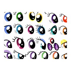 Eyes  Pattern Double Sided Flano Blanket (mini)  by Sapixe