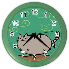 Fat Cat Color Wall Clocks by Sapixe