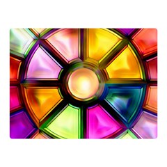 Glass Colorful Stained Glass Double Sided Flano Blanket (mini)  by Sapixe