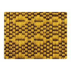 Golden Pattern Fabric Double Sided Flano Blanket (mini)  by Sapixe