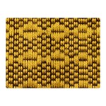 Golden Pattern Fabric Double Sided Flano Blanket (Mini)  35 x27  Blanket Front