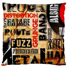 Guitar Typography Large Cushion Case (two Sides) by Sapixe