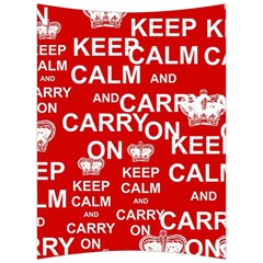 Keep Calm And Carry On Back Support Cushion by Sapixe