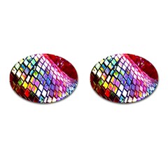 Multicolor Wall Mosaic Cufflinks (oval) by Sapixe