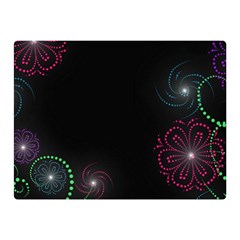 Neon Flowers And Swirls Abstract Double Sided Flano Blanket (mini)  by Sapixe