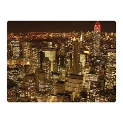 New York City At Night Future City Night Double Sided Flano Blanket (mini)  by Sapixe
