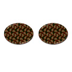Pattern Abstract Paisley Swirls Cufflinks (oval) by Sapixe
