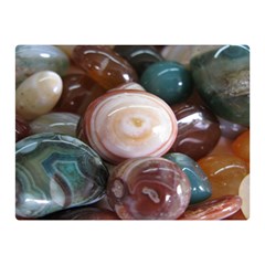 Rain Flower Stones Is A Special Type Of Stone Found In Nanjing, China Unique Yuhua Pebbles Consistin Double Sided Flano Blanket (mini)  by Sapixe