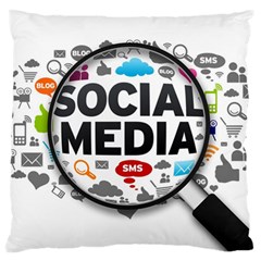Social Media Computer Internet Typography Text Poster Standard Flano Cushion Case (one Side) by Sapixe