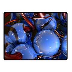 Spheres With Horns 3d Double Sided Fleece Blanket (small)  by Sapixe