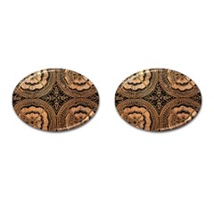 The Art Of Batik Printing Cufflinks (oval) by Sapixe