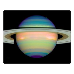 True Color Variety Of The Planet Saturn Double Sided Flano Blanket (large)  by Sapixe