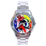 Lets Forget The Black Squere 1 Stainless Steel Analogue Watch Front