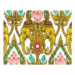 Traditional Thai Style Painting Double Sided Flano Blanket (large)  by Sapixe