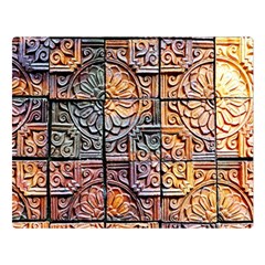 Wooden Blocks Detail Double Sided Flano Blanket (large)  by Sapixe