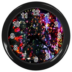 Abstract Background Celebration Wall Clocks (black) by Sapixe
