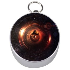 Steampunk Airship Sailing The Stars Of Deep Space Silver Compasses by jayaprime