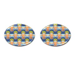 Seamless Repeat Repeating Pattern Cufflinks (oval) by Sapixe