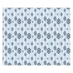 Snowflakes Winter Christmas Card Double Sided Flano Blanket (small)  by Sapixe