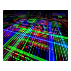 Electronics Board Computer Trace Double Sided Flano Blanket (large)  by Sapixe