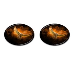 Art Creative Graphic Arts Owl Cufflinks (oval) by Sapixe