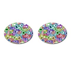 Board Interfaces Digital Global Cufflinks (oval) by Sapixe