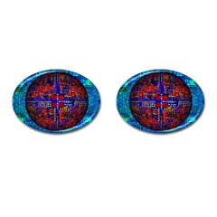 Board Interfaces Digital Global Cufflinks (oval) by Sapixe