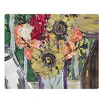 Sunflowers And Lamp Double Sided Flano Blanket (Large)  80 x60  Blanket Front