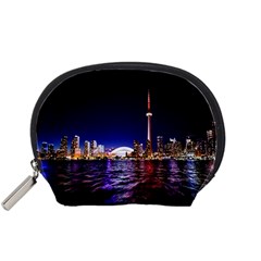 Toronto City Cn Tower Skydome Accessory Pouches (small)  by Simbadda