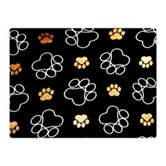 Dog Pawprint Tracks Background Pet Double Sided Flano Blanket (mini)  by Nexatart