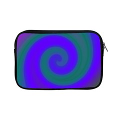 Swirl Green Blue Abstract Apple Ipad Mini Zipper Cases by BrightVibesDesign