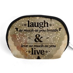 Motivational Calligraphy Grunge Accessory Pouches (medium)  by Sapixe
