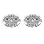 Fractal Background Foreground Cufflinks (Oval) Front(Pair)