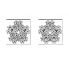 Fractal Background Foreground Cufflinks (square) by Sapixe