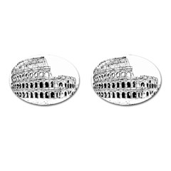 Line Art Architecture Cufflinks (oval) by Sapixe