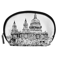 Line Art Architecture Church Accessory Pouches (large)  by Sapixe