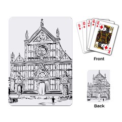 Line Art Architecture Church Italy Playing Card by Sapixe