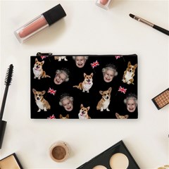 Queen Elizabeth s Corgis Pattern Cosmetic Bag (small)  by Valentinaart