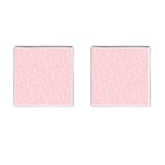 Elios Shirt Faces in White Outlines on Pale Pink CMBYN Cufflinks (Square) Front(Pair)