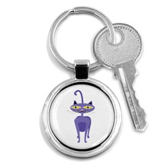 Cat Clipart Animal Cartoon Pet Key Chains (round)  by Sapixe