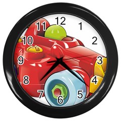 Car Vehicle Racing Car Formula Wall Clocks (black) by Sapixe