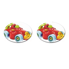 Car Vehicle Racing Car Formula Cufflinks (oval) by Sapixe