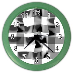 Geometry Square Black And White Color Wall Clocks by Sapixe