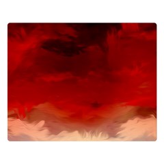Flaming Skies Ominous Fire Clouds Double Sided Flano Blanket (large)  by Sapixe