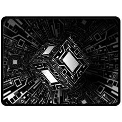 Technoid Future Robot Science Double Sided Fleece Blanket (large)  by Sapixe
