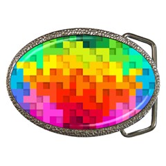 Abstract Background Square Colorful Belt Buckles by Nexatart