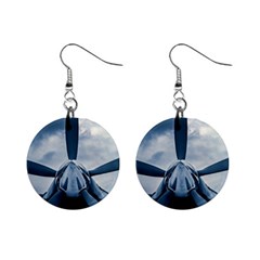 Propeller - Sky Challenger Mini Button Earrings by FunnyCow