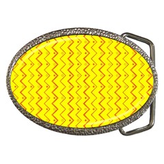 Yellow Background Abstract Belt Buckles by Nexatart